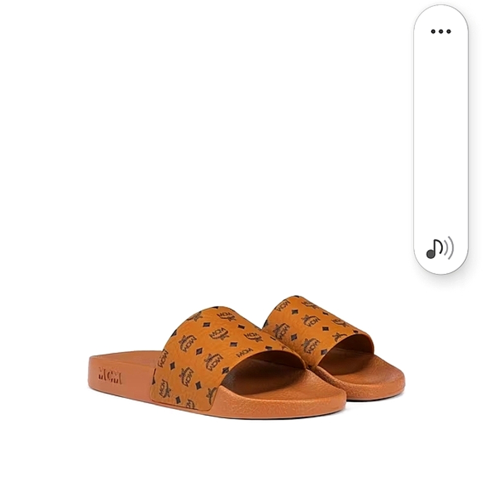 MCM Monogram Print Rubber Slides